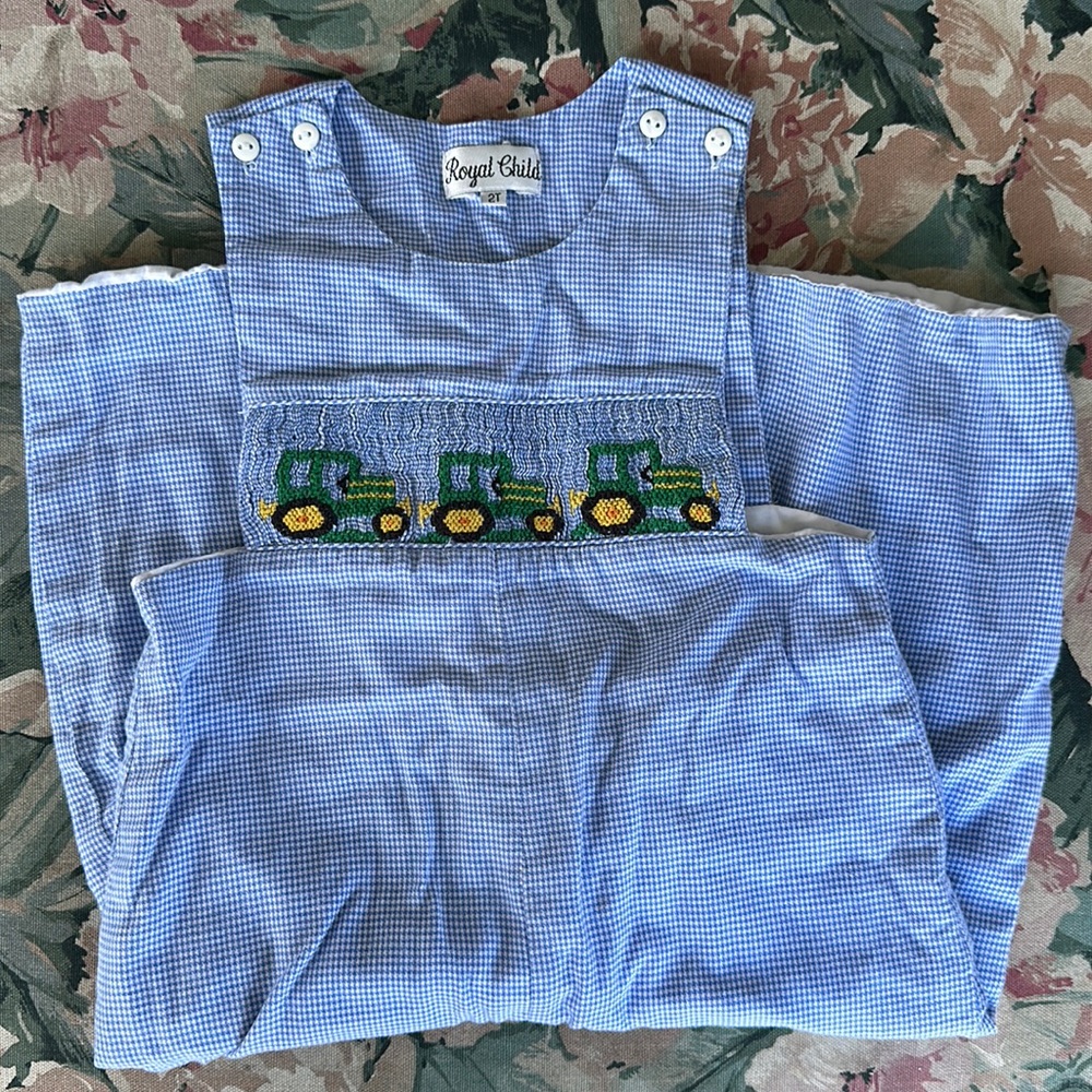 2T smocked John deer